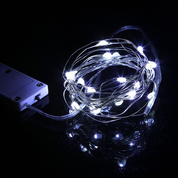 

battery power operated led copper silver wire fairy lights string christmas xmas home party bike decoration seed lamp outdoor