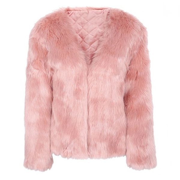 

winter women fur coat jacket fashion keep warm solid short artificial fur coat jacket ladies faux 4 colors to choose, Black