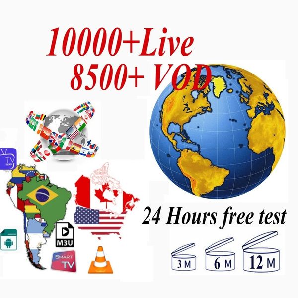 

global tv 10000 + живая европа франция великобритания сша канада arabic nl швеция arabia испания для android ios smart tv box meg m3u