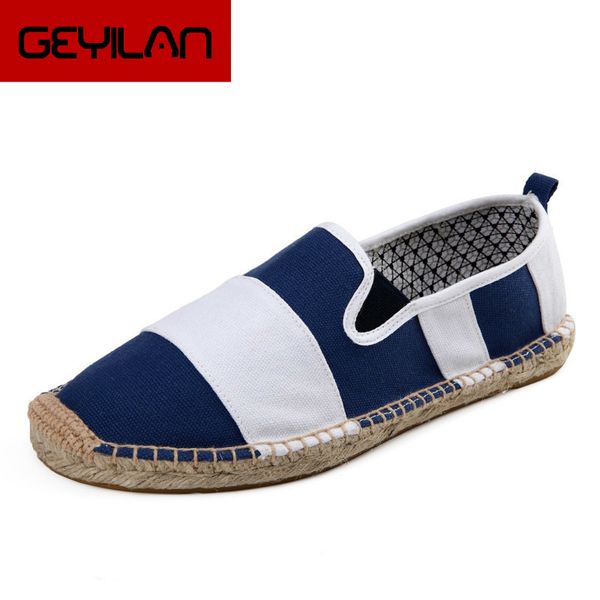 

mens shoes casual patch breathable canvas shoes men fashion soft slip on espadrilles men loafers zapatos hombre jki9, Black