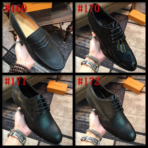 

18sw designers men shoes dress wedding formal shoe luxury brands black blue suede shoes flats comfortable driving shoes plus size 37-45 tc6