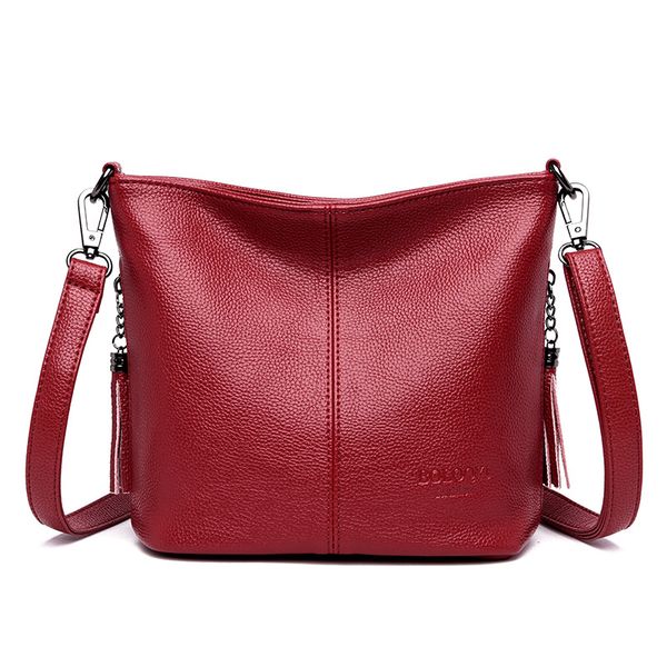 

tassel bags for women shoulder crossbody bags women's genuine leather handbags bucket women messenger