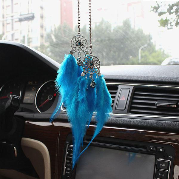 

dream catcher car charm rear view mirror hanging ornament feather home decor sweater chain necklace
