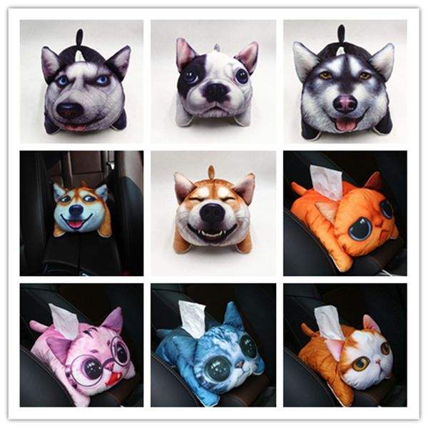 

coches auto accessorie car armrest box car tissue box creative cartoon cute tissue holder paper interior accessori auto
