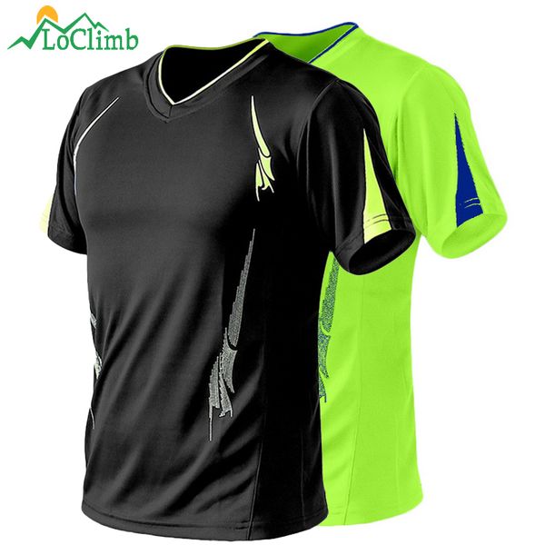 

loclimb plus size 9xl men's camping hiking t-shirt men summer fitness jersey trekking climbing quick dry sport t shirts am260, Gray;blue