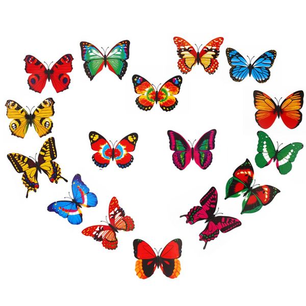 

70pcs multi-color 3d wall stickers pvc simulation butterfly wedding garden tv background wall children's room decoration
