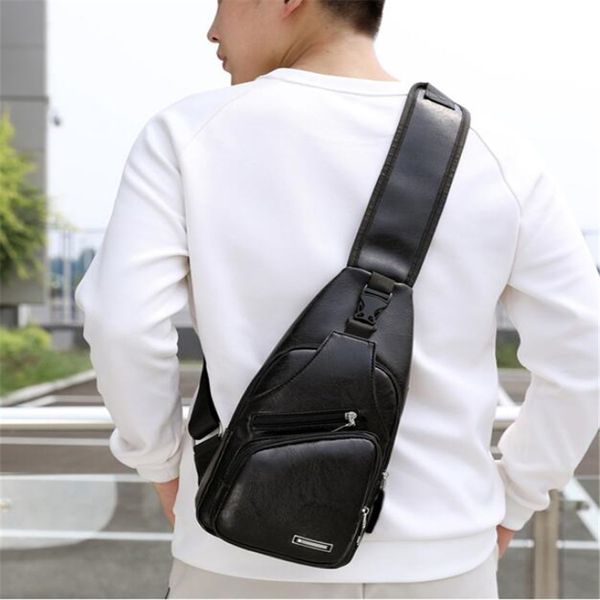 

male shoulder bag usb charging crossbody chest bag for men anti theft chest waist pack trip messenger bags single strap back
