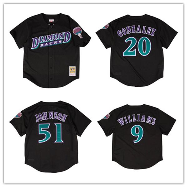 

Men 039 arizona 9 matt william 51 randy john on 20 lui gonzalez 1999 authentic me h bp jer ey diamondback ba eball jer ey