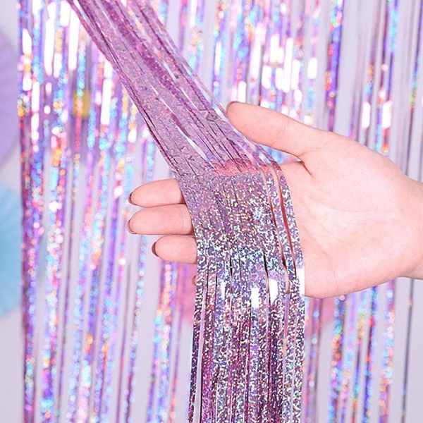 

4шт 3m металлическая фольга fringe shimmer фоном свадьба украшение стены photo booth backdrop мишура блеск занавес золото