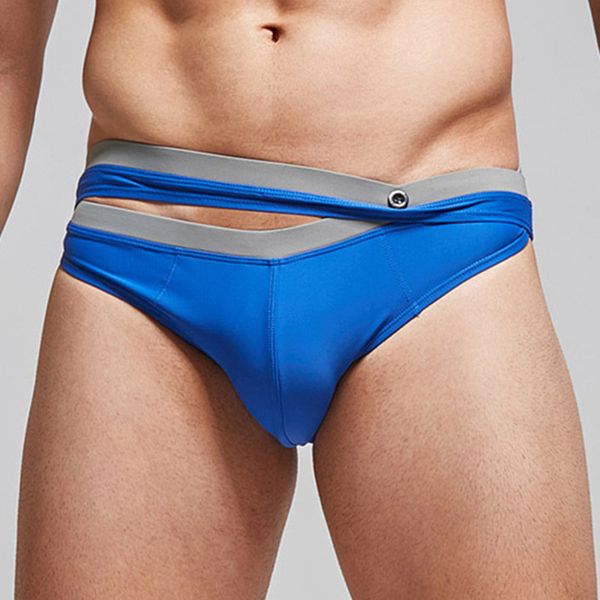 

men's false two-piece swimming suits personality hollow out swimming wear holiday spring beach breifs