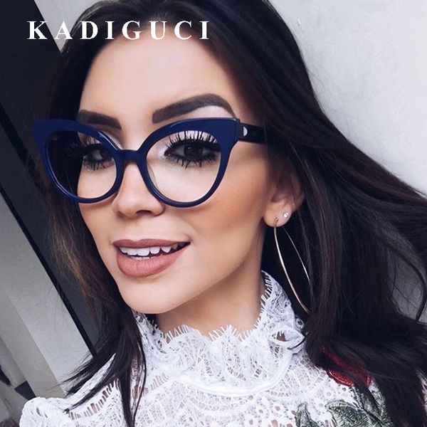 

kadiguci ladies eyebrows square glasses frames women brand designer optical eyeglasses fashion eyewear computer glasses k325, Black