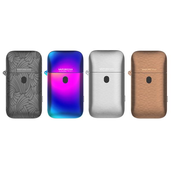 

Vaporesso Aurora Play Pod Kit Built-in 650mAh Battery 1.3ohm 2ml Pod Flip and Fill Cartridge Lighter Design Vape Kits 100% Original