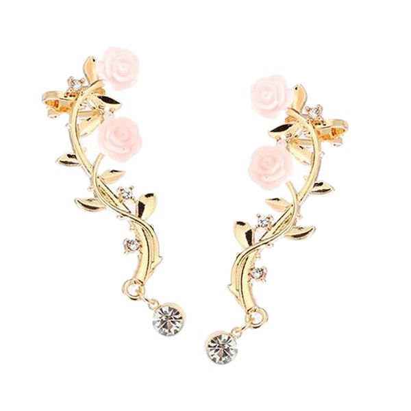 

chic dimante листьев twig ear cuff альпинист серьги женские серьги уха клип, Golden