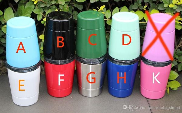 

9 унций детская кружка двойная стена без ножек из нержавеющей стали стаканы оптовая кружка кофе бокал с соломой и крышкой