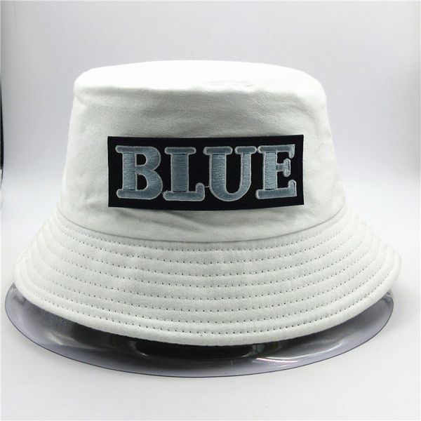 

blue letter embroidery cotton bucket hat fisherman hat outdoor travel sun cap hats for kid men women 44