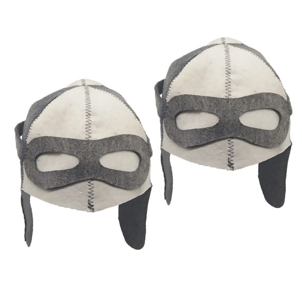 

2x 100% wool felt sauna hat cap 33x 30x 1cm for russian banya sauna hut #10