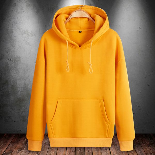 

men clothing hooded hoodies pure cotton jogger loose sportwear brand solid color hooded streetwear, Black
