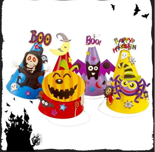 

хэллоуин поставляет бумажную мультяшную шляпу детские игрушки хэллоуин украшения шляпа