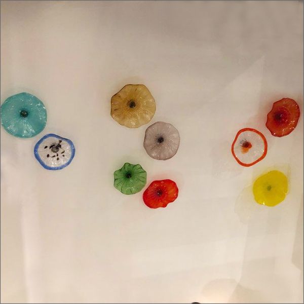 

украшения стены выдувного стекла тарелки современное искусство украшения элегантный тиффани витражи настенные светильники современный дом ar