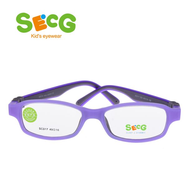 

secg ultralight soft frame optical myopia children frame solid detachable diopter kids silicone strap lunettes eyeglasses, Silver