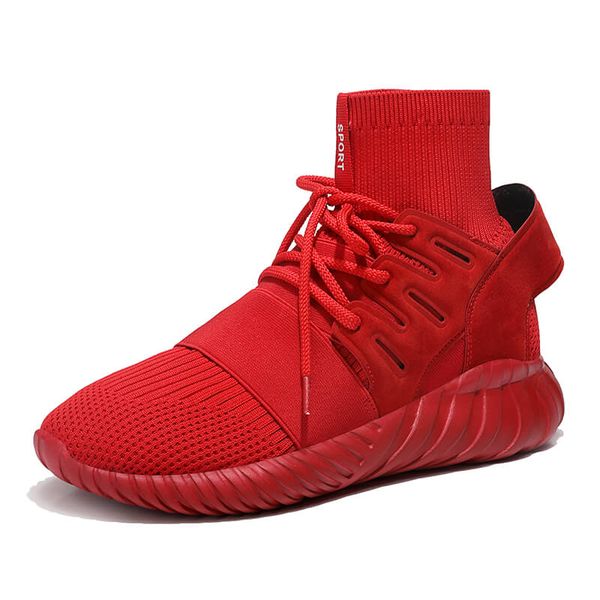 

running shoes for men high sports sneaker soft breathable trainers sneaker for outdoor walking jogging shoe hombre male, Black