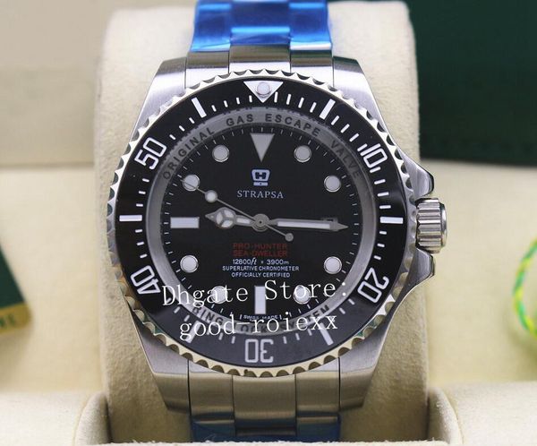 

44mm mens automatic 2813 watch baselworld luminous sea 116660 pro hunter watches men sapphire sport dive steel dweller 126660 wristwatches, Slivery;brown