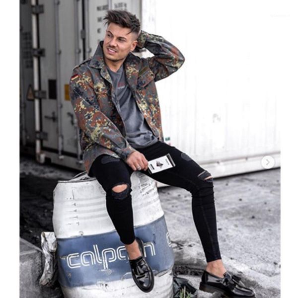 

solid color jeans casual fashion mens pants pencil pants mens designer jeans washed holes street style, Blue