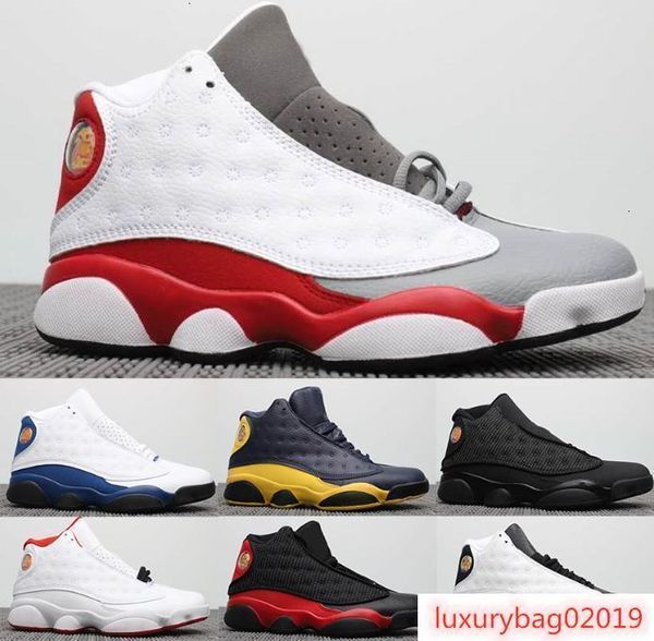 

2019 men black 13 basketball shoes mens cny carmine unc black cat designer trainers sneakers with box us7-11.5