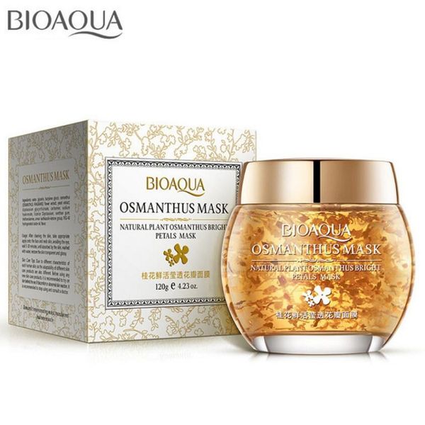 

bioaqua osmanthus petal mask plant bright petals clay sleeping nourishing skin care lifting face mask acne treatment black mask