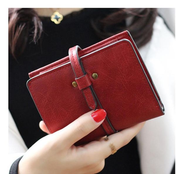 

women wallet slim wallet wallets small purse women leather pursese selling designer wallets moda mujer 2018, Red;black