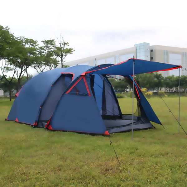 

outdoor multi-person 5-8 person two-bedroom tent double-bedroom anti-storm professional camping hiking tent
