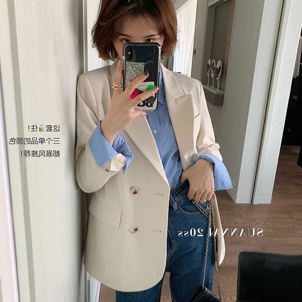 

please lock the small one the color is beautiful crying milky white single-breasted small suit right angle shoulder and gun collar are real, Red