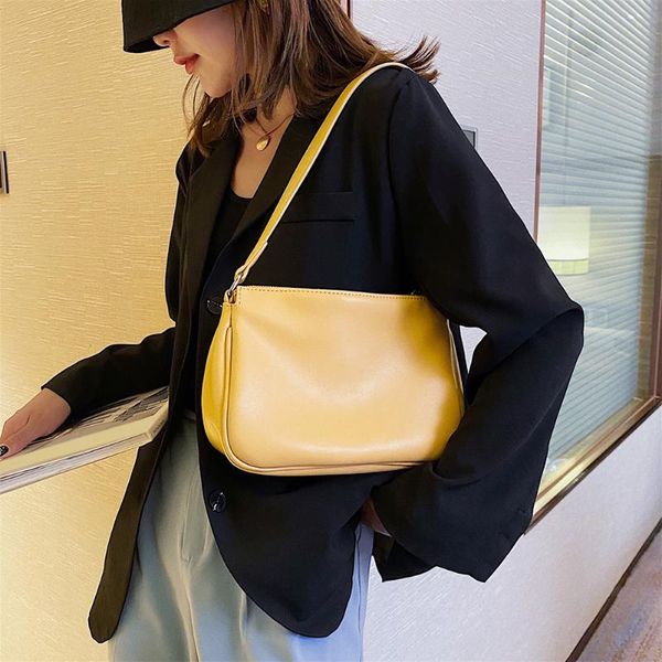 

pu leather solid underarm package ladies fashion shoulder bag handbags women shoulder bags handbags lady travel totes