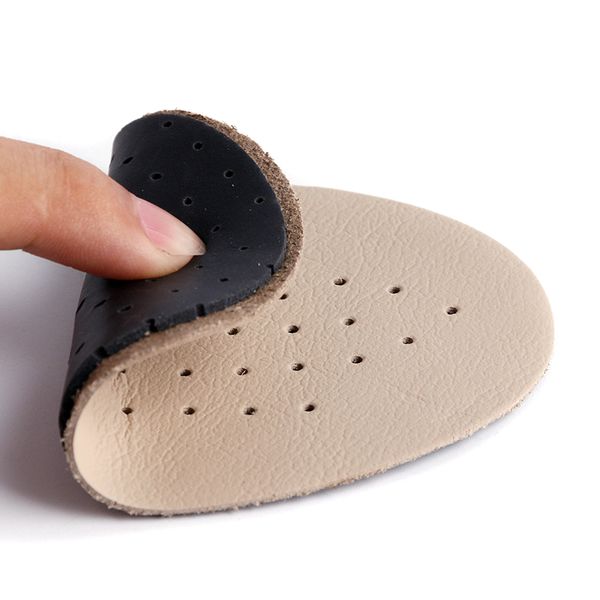 

2 pairs half insoles comfortable leather bottom latex anti slip breathable high heel shoes pad new, White;pink