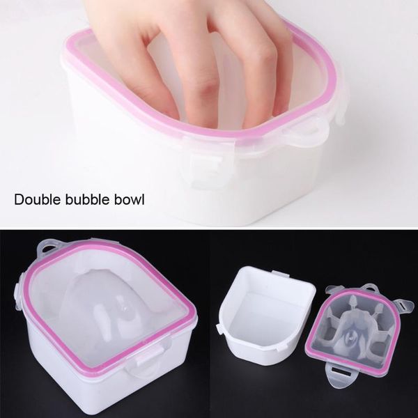 

manicure hand wash remover soak bowl nail art soaker bowl diy salon nail spa bath treatment tool art hand wash remover, Silver
