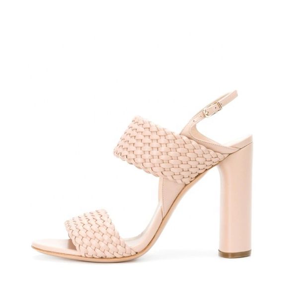 

2020 новое прибытие peep toe коренастый высокие каблуки лодыжки wrap итальянской партии свадебные офиса женские сандалии обувь женщина, Black