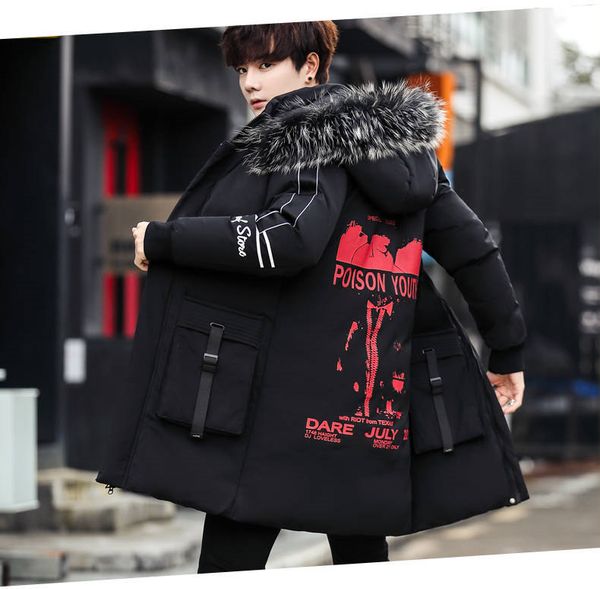 

men's youth winter thick coat down jacket, Tan;black