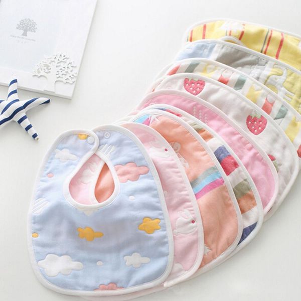 

baby cotton gauze bibs, Red;brown