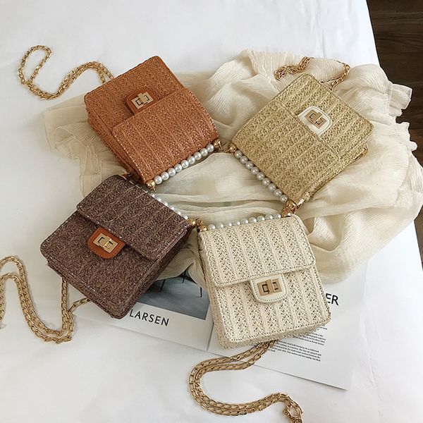 

мода новый стиль женщины урожай соломы мешок casual wild отпуск simple weave crossbody сумка для лета