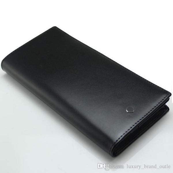 

men luxury genuine leather mt wallet man calfskin cash clip, classic jewelry luxurious metal cufflink man suit mb cuff links ing