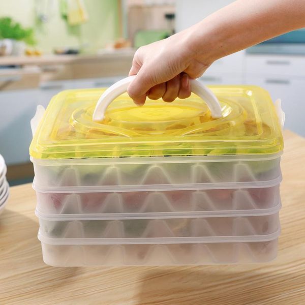 

25 square convenient handle refrigerator pp storage box frozen dumplings non-stick convenient crisper
