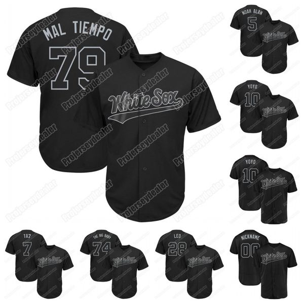 

79 Abreu Mal Tiempo 2019 Players Weekend Nickname White Sox Jersey Moncada YoYo Jimenez THE BIG BABY Anderson TA7 Sanchez NOAH ALAN