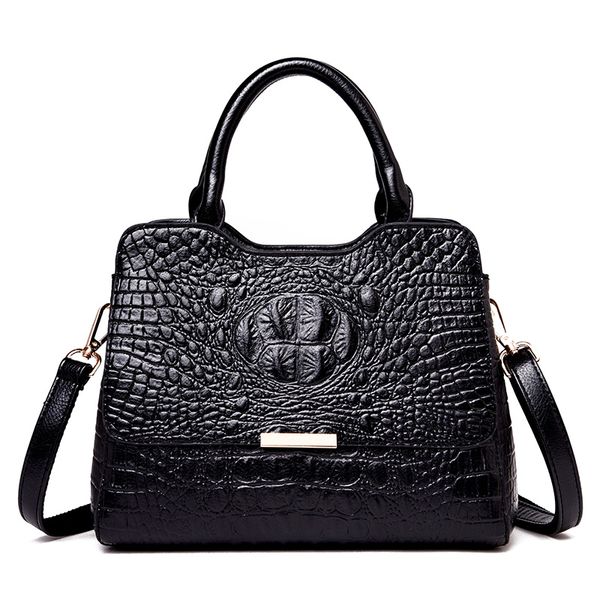 

2019 fashion women genuine leather handbags crocodile pattern crossbody bags for women brand women leather shoulder bags
