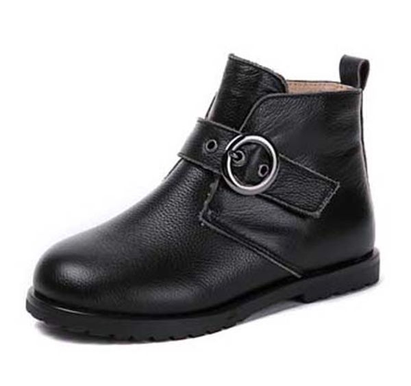

quality 2019 woman brand boots real leather quality pointed flat shoes ankle boots martin boots fashion boot with box u55, Black;grey