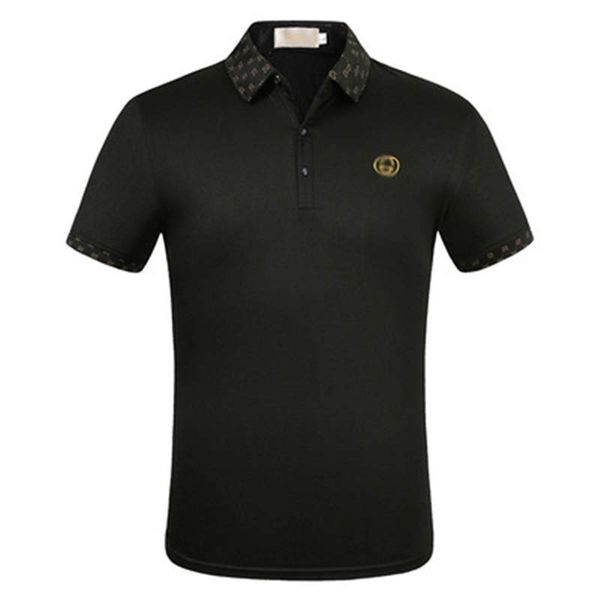 

designer mens polos shirts summer luxury polos for men soft t-shirts striped neck brand casual mens solid clothing -3xl2, White;black