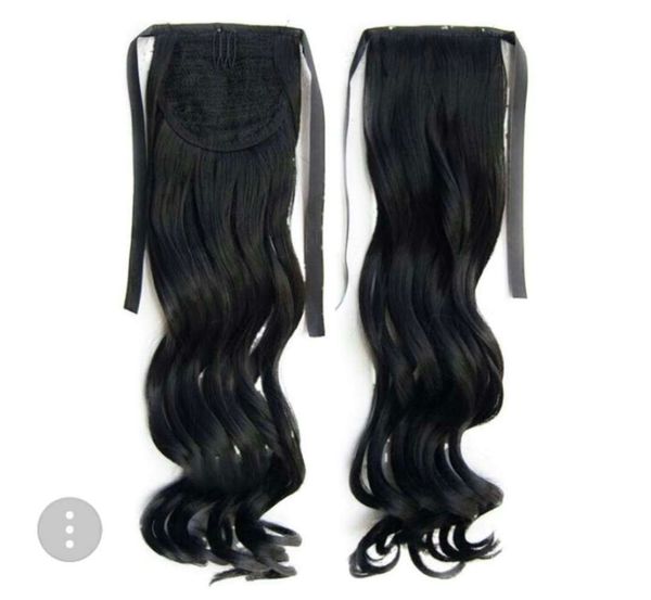 

rihanna ponytails hairstyle black wet and wavy brazilian virgin human hair wrap around ponytail clip in loose wave hair extension