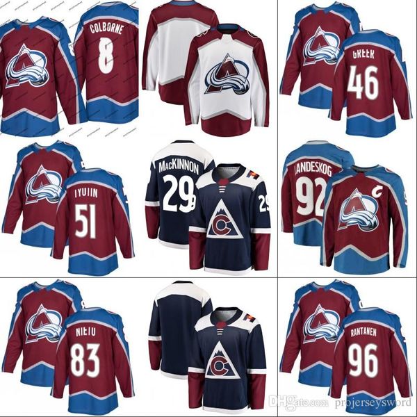 

65 Andre Burakovsky Jersey Colorado Avalanche Jacob MacDonald Nathan MacKinnon Gabriel Landeskog Mikko Rantanen Cale Makar Nazem Kadri