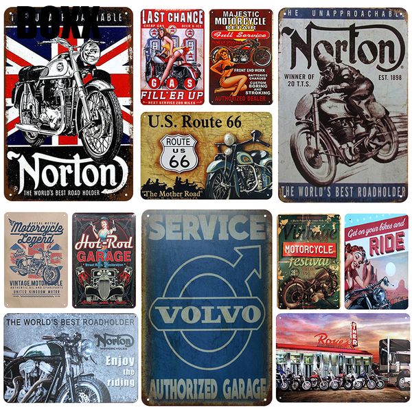 

norton plaque metal vintage tin sign pin up shabby chic decor metal signs vintage bar decoration metal poster pub wall art figure plate