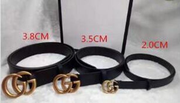 

designer fashion men's & women's leather belt gold pearl buckle width: 2.0 3.4 3.8cm ing, Black;brown