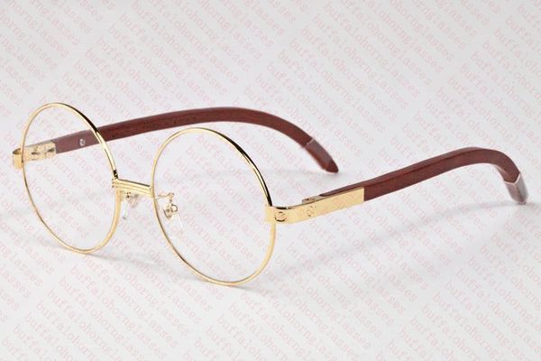 Großhandel Brillen Markendesigner Sonnenbrillen aus Bambusholz 2017 Sommerstile Sportbüffelhornbrillen für Frauen klare Linse